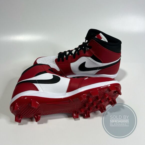 Nike Air Jordan 1 Retro MCS Baseball Cleats Chicago Red AV5354-611  Size 12 main image 6